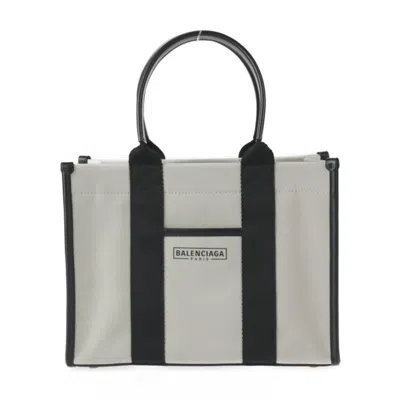 Pre-owned Balenciaga Black Canvas Leather Handbag Shoulder Bag Tote Bag ()