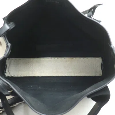 Pre-owned Balenciaga Black Cotton Canvas Leather Shoulder Bag ()