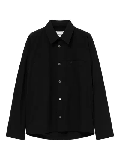 Wooyoungmi Long-sleeved Logo Shirt In Black