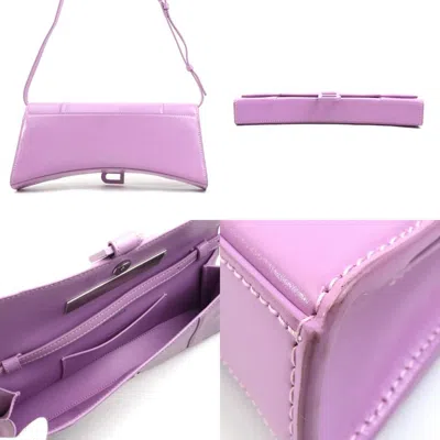 Pre-owned Balenciaga Pink Purple Leather Shoulder Bag ()
