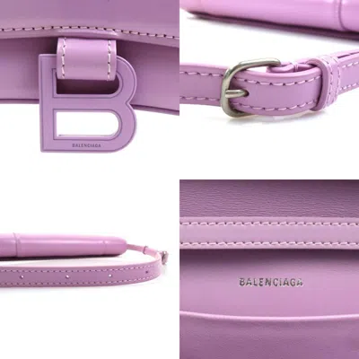 Pre-owned Balenciaga Pink Purple Leather Shoulder Bag ()