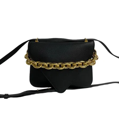 Pre-owned Bottega Veneta Black Leather Handbag Shoulder Bag ()