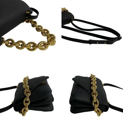 Pre-owned Bottega Veneta Black Leather Handbag Shoulder Bag ()