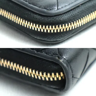 Pre-owned Bottega Veneta Black Leather Long Wallet (bi-fold) ()