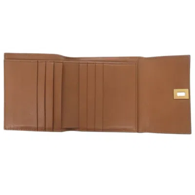 Pre-owned Bottega Veneta Black Leather Wallet (tri-fold) ()
