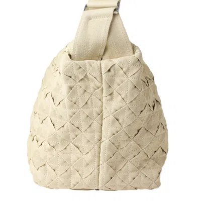 Pre-owned Bottega Veneta Intrecciato Beige Canvas Shoulder Bag ()