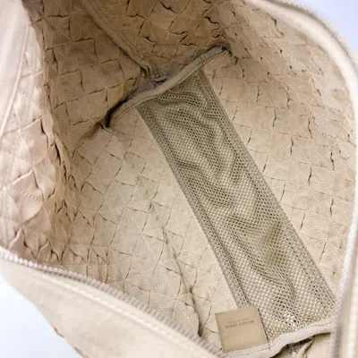 Pre-owned Bottega Veneta Intrecciato Beige Canvas Shoulder Bag ()