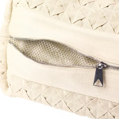 Pre-owned Bottega Veneta Intrecciato Beige Canvas Shoulder Bag ()