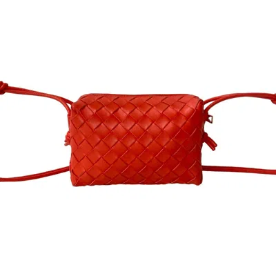 Pre-owned Bottega Veneta Red Color Leather Shoulder Bag ()