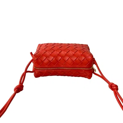 Pre-owned Bottega Veneta Red Color Leather Shoulder Bag ()