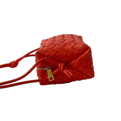 Pre-owned Bottega Veneta Red Color Leather Shoulder Bag ()