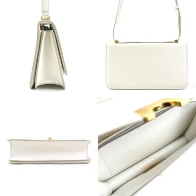Pre-owned Bottega Veneta White Leather Shoulder Bag ()