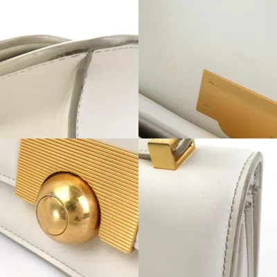 Pre-owned Bottega Veneta White Leather Shoulder Bag ()