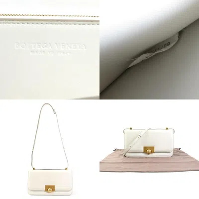 Pre-owned Bottega Veneta White Leather Shoulder Bag ()