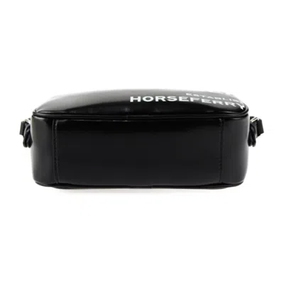 Pre-owned Burberry Black White Coated Canvas Leather Pochette Pouch Shoulder Bag ()