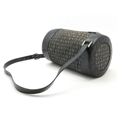 Pre-owned Bvlgari Black Denim Leather Handbag ()