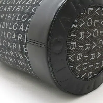 Pre-owned Bvlgari Black Denim Leather Handbag ()