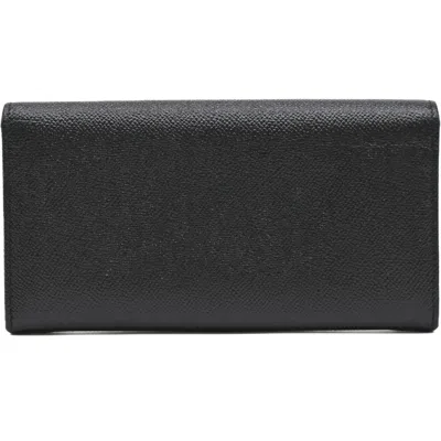 Pre-owned Bvlgari Black Leather Wallet (bi-fold) ()