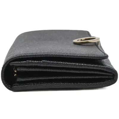 Pre-owned Bvlgari Black Leather Wallet (bi-fold) ()