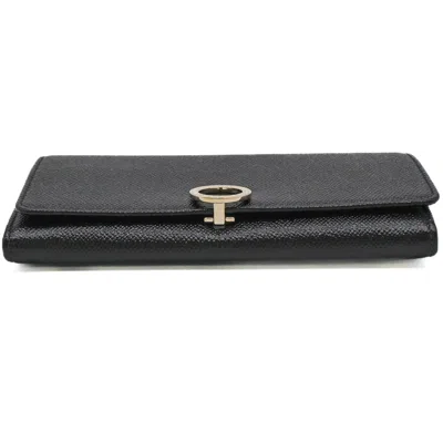 Pre-owned Bvlgari Black Leather Wallet (bi-fold) ()