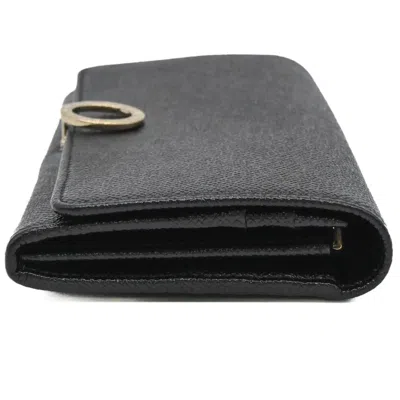 Pre-owned Bvlgari Black Leather Wallet (bi-fold) ()