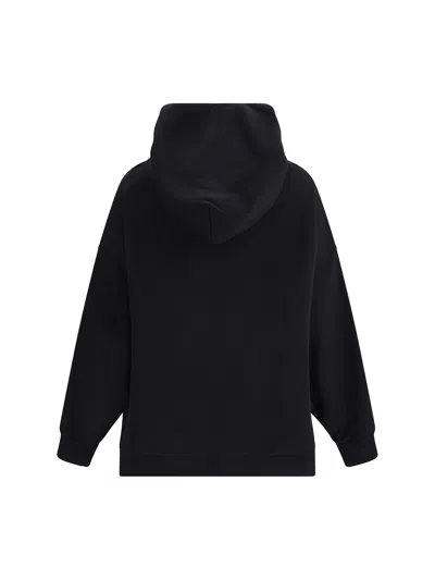 Givenchy Hooded Cotton Sweatshirt Featuring Kangaroo Pocket In Black