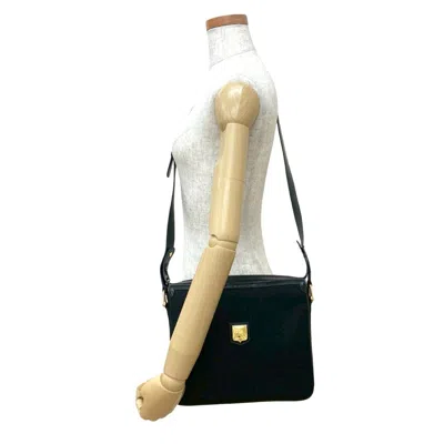 Pre-owned Celine Black Leather Canvas Pochette Shoulder Bag ()