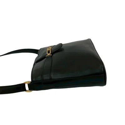 Pre-owned Celine Black Leather Pochette Shoulder Bag ()