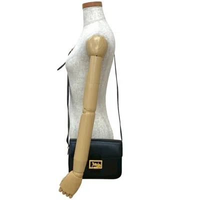 Pre-owned Celine Black Leather Pochette Shoulder Bag ()