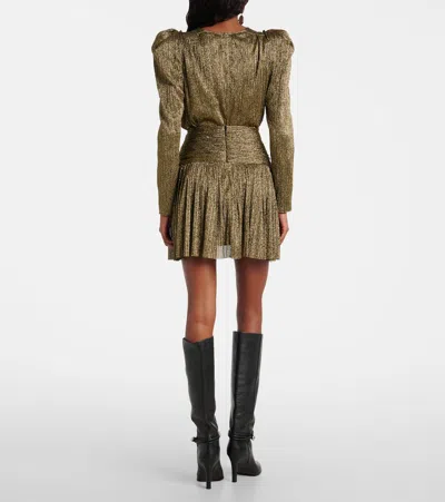 Isabel Marant Eloise Asymmetric Embellished Miniskirt In Gold