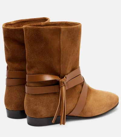 Isabel Marant Rejen Suede Ankle Boots In Brown