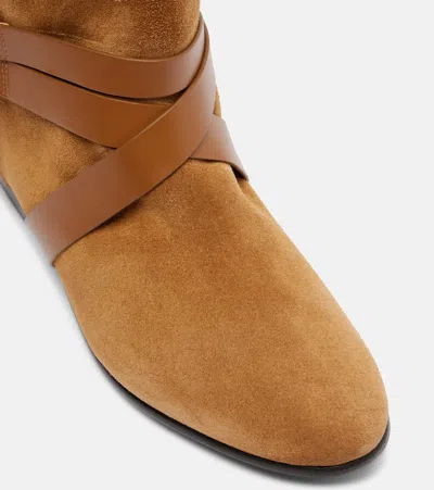 Isabel Marant Rejen Suede Ankle Boots In Brown