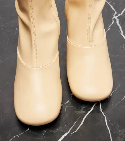 Chloé Chloe Women Cream Synthetic Leather Janis Boots In Multi