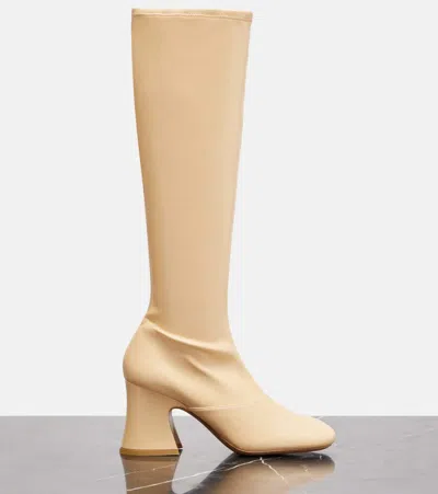 Chloé Chloe Women Cream Synthetic Leather Janis Boots In Multi