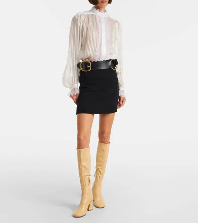 Chloé Chloe Women Cream Synthetic Leather Janis Boots In Multi