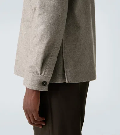 Zegna Light Beige Solid Shirt In Gold