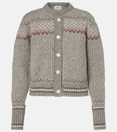 Thom Browne Wool And Mohair Cardigan In Multi