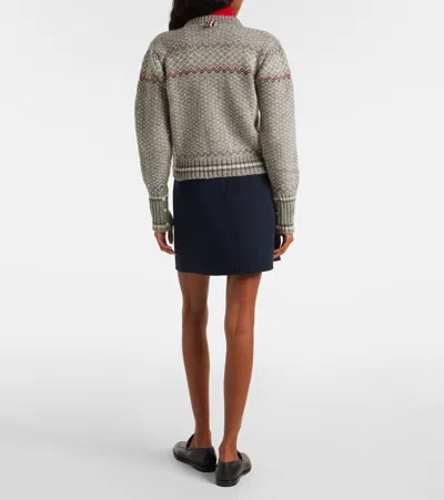 Thom Browne Wool And Mohair Cardigan In Multi