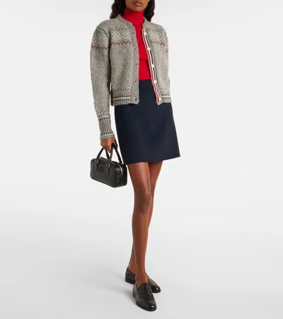 Thom Browne Wool And Mohair Cardigan In Multi