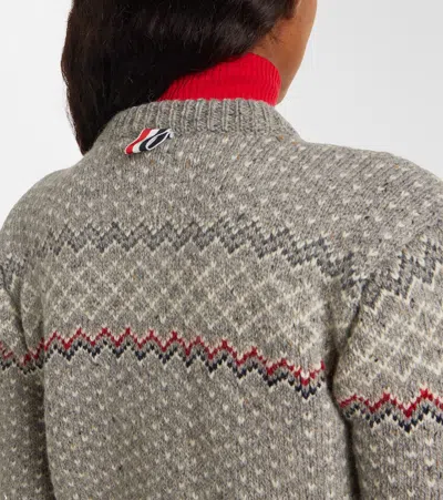 Thom Browne Wool And Mohair Cardigan In Multi