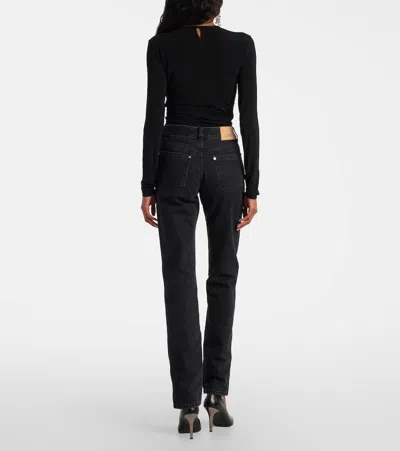 Isabel Marant Five-pocket Trousers With Belt Loops And Contrast Stitching In Black