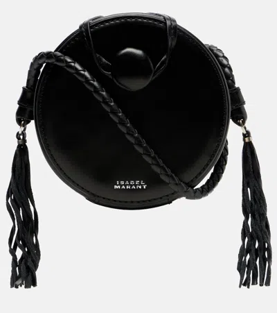 Isabel Marant Houna Tasseled Leather Shoulder Bag In Black