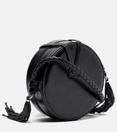 Isabel Marant Houna Tasseled Leather Shoulder Bag In Black