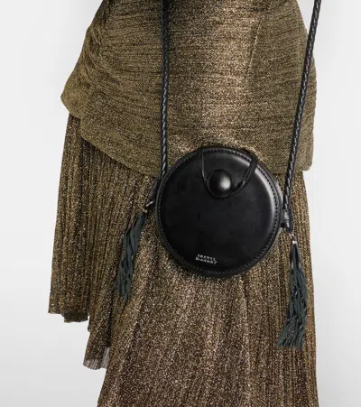 Isabel Marant Houna Tasseled Leather Shoulder Bag In Black
