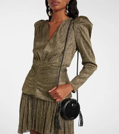 Isabel Marant Houna Tasseled Leather Shoulder Bag In Black