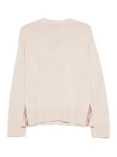 Ps By Paul Smith Ps Paul Smith Beige Polyester Wool Sweaters In Pink