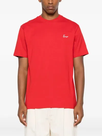 Kenzo Gots Archive Bouquet Print Cotton T-shirt In Red