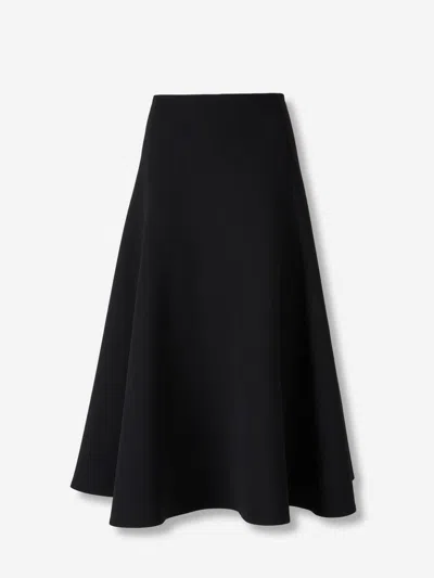 Jacquemus Flared Maxi Skirt In Black