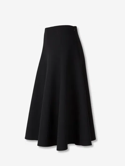 Jacquemus Flared Maxi Skirt In Black