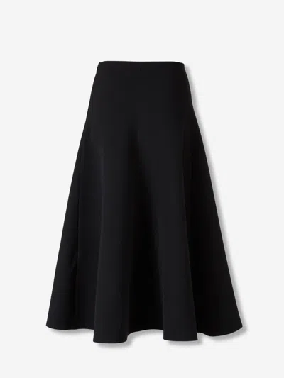 Jacquemus Flared Maxi Skirt In Black